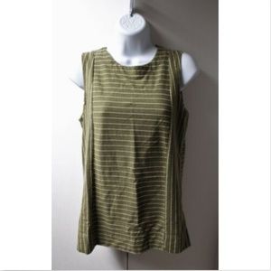 J.Crew Women Top Crew Neck Pinstriped Sleeveless